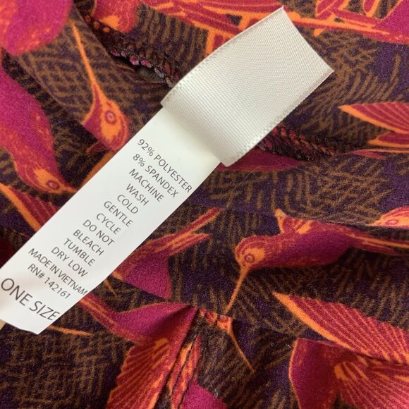 Lularoe leggings sport birds Hummingbirds abstract comfort rn142161 retro - Picture 4 of 16